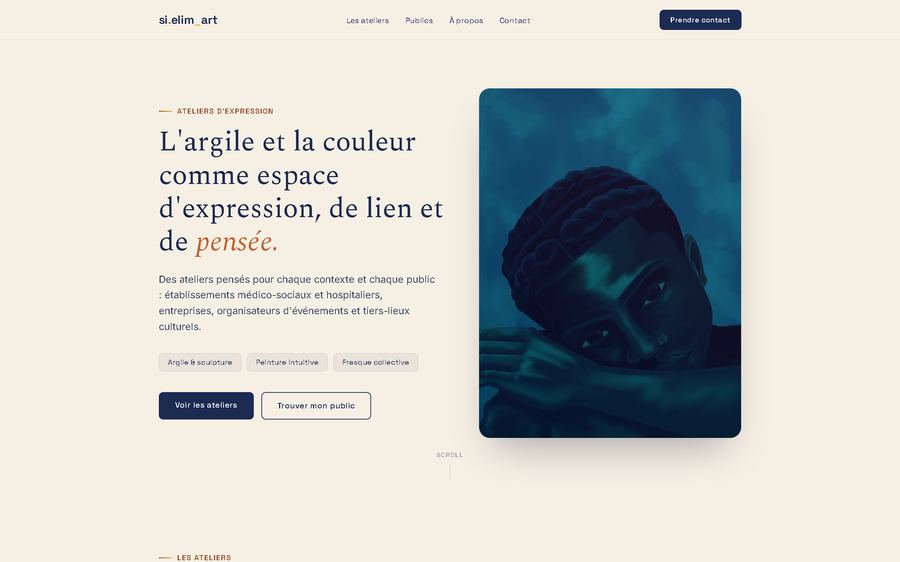 Site si.elim_art, ateliers d'expression artistique